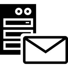 Server with email outline