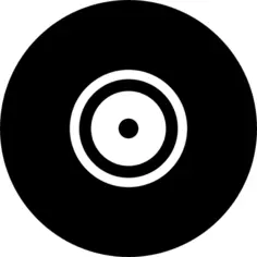 Vintage black music disc