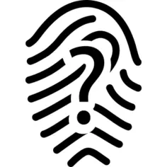 Fingerprint with question mark
