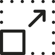 Resize Square and Arrow