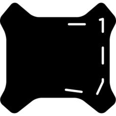 Clothing patch with stitches