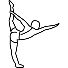 Man Standing On His Right Leg Stretching Left Leg and Right Arm