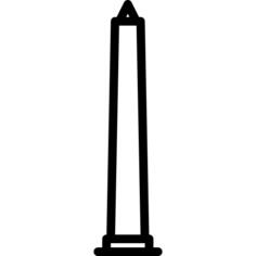 Walled obelisk