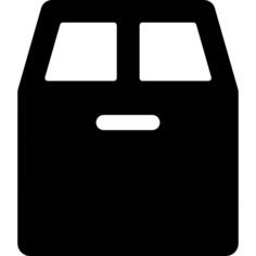 Closed filing cabinet