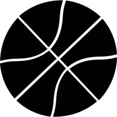 Basketball ball with line