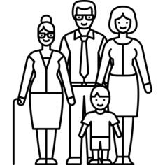 Married Couple with Grandmother and child