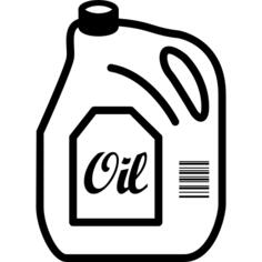 Oil container outline with label