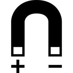 Magnet with positive and negative poles