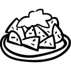 Food plate hand drawn lunch