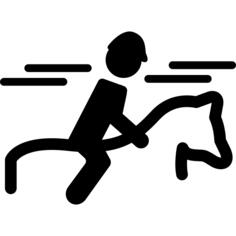 Jockey and horse in competition
