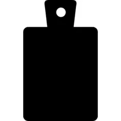 Cutting board black rectangular silhouette of the tool