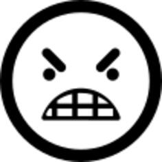 Anger emoticon square face