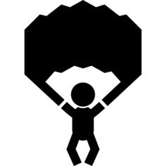 Gliding parachutist