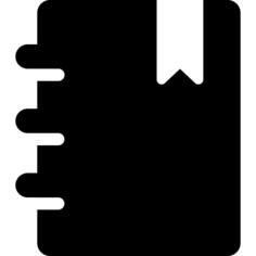 Notebook with bookmark