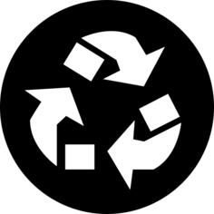 Recycle arrows triangle symbol in a circle