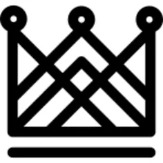 Royal crown of crossed lines