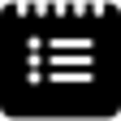 Black list square interface symbol