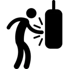 Punching bag silhouette