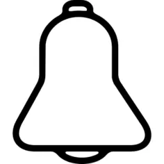 Bell outline interface symbol