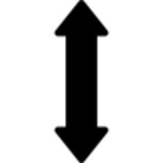 Arrow double up and down sign