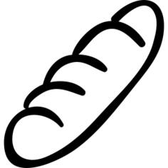 Bread baguette handmade symbol