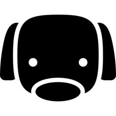Dog with square head shape