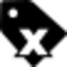 No discount commercial interface symbol of a label with a cross
