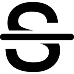 Strikethrough font variant