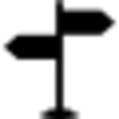 Signals post with arrows