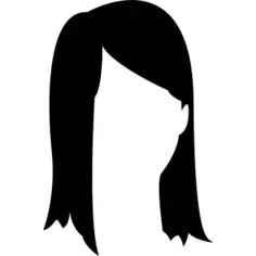 Female with long hair and side bangs