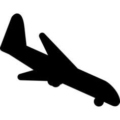 Arraving airplane