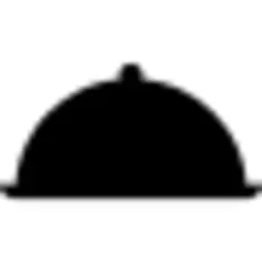 Food covered tray silhouette