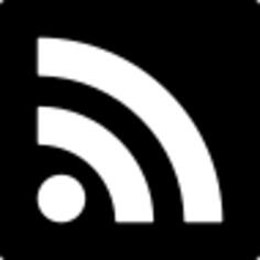 Rss feed suscription square filled button