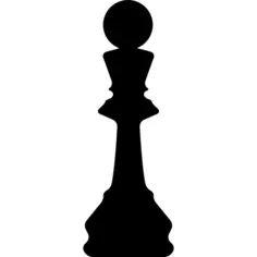 Strategy game piece black silhouette