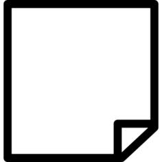 Note blank paper with one folded corner