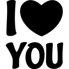 I love you with a heart