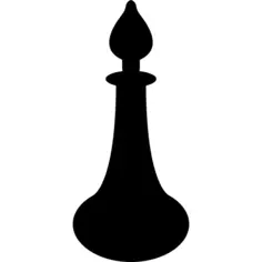 Parfum tall elegant bottle black silhouette