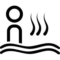 Person sweating in a sauna