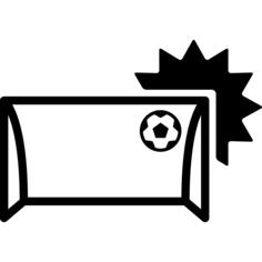 Soccer annotation with the ball entering to the arch by the upper right angle