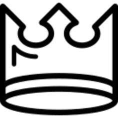 Royal crown of a king queen prince or princess