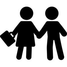 Woman and Man Partners