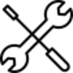 Crossed Wrench and screwdriver