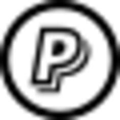 Paypal letter logo in a circle
