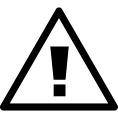 Exclamation sign in triangular signal