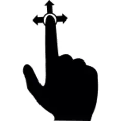 Push with one finger to slide