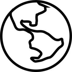 America globe view
