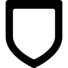 Shield shape outline