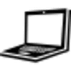 Laptop in perspective with keyboard buttons view