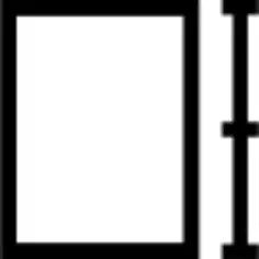 Height rectangular shape symbol