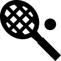 Tennis racket and ball